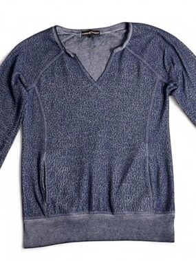 Almost Famous Men's Heathered Blue V-Neck Sweater